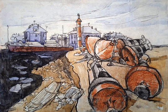 Рыбаки и рыбачки Белозерья: художник Юрий Коробов передал местному музею авторскую коллекцию графических работ